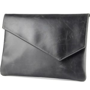 Vintage Vegan Leather Clutch, A4 Envelope File. EUC. Functional and chic.